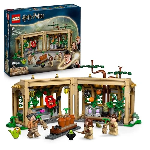 LEGO Harry Potter Le Château De Poudlard : Le Cours De Botanique - Jeu De Construction Modulaire - Minifigurines De Neville, Hermione &amp; Prof. Chourave - 3 Mandragores - Cadeau Fille Dès 8 Ans 76445