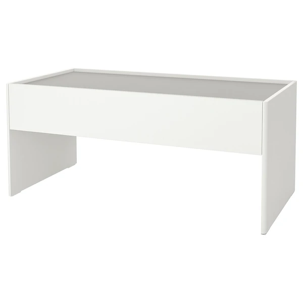 DUNDRA Table de jeu avec rangement - blanc/gris