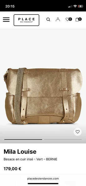 BESACE EN CUIR IRISÃ© KAKI MILA LOUISE - FEMME | Place des Tendances