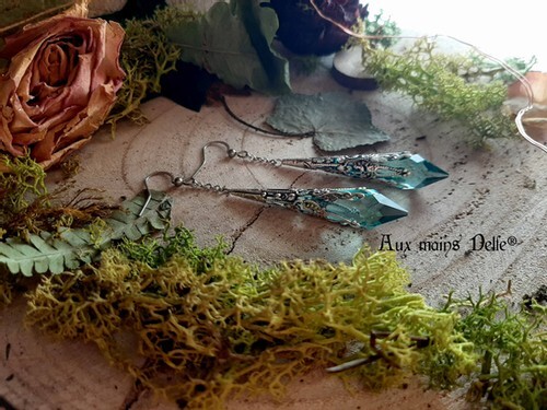 Boucles d’oreilles (vert d’eau)