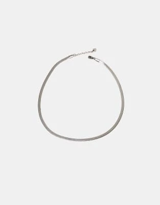 Stradivarius - Chaîne serpent résistante à l'eau - Gris
