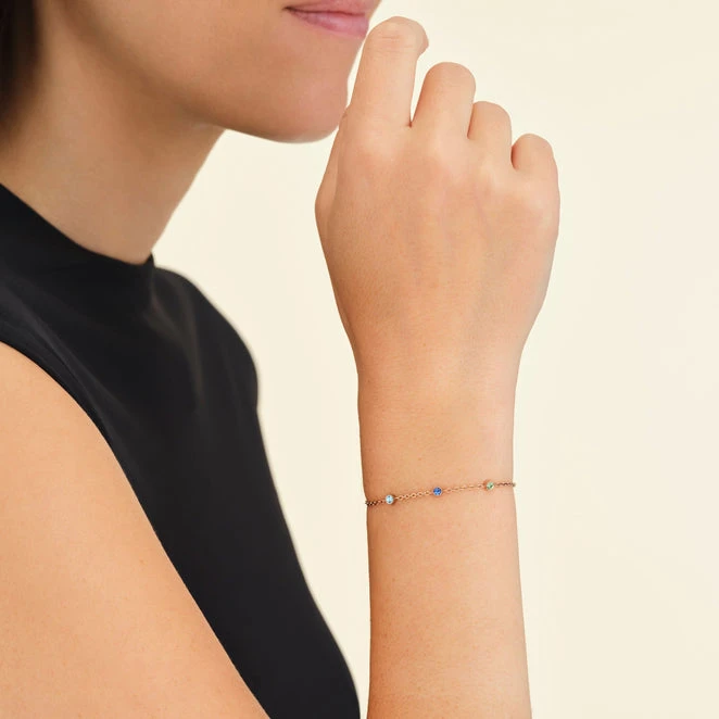 Bracelet 3 Pierres de naissance 