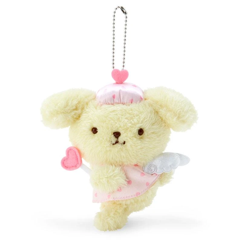 Pom Pom Purin Plush Mascot Holder Keychain Dreaming Angel Sanrio Japan