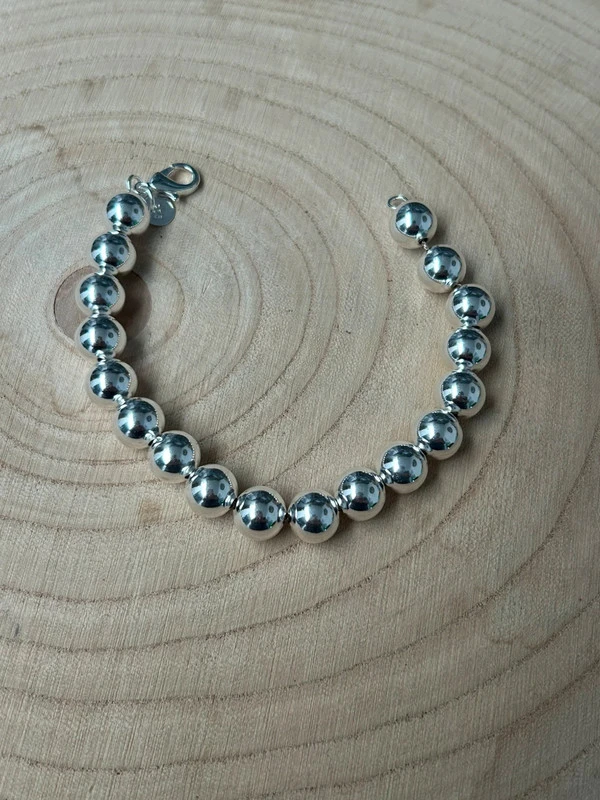 Bracelet grosses perles argent 925