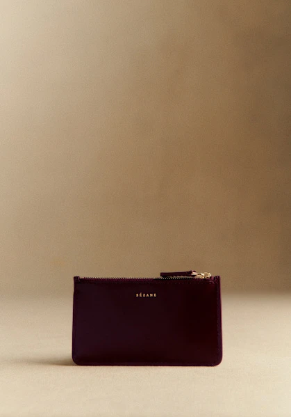 Porte-cartes Grand Alfred - Bordeaux Glacé - Personnalisation à ajouter J.P