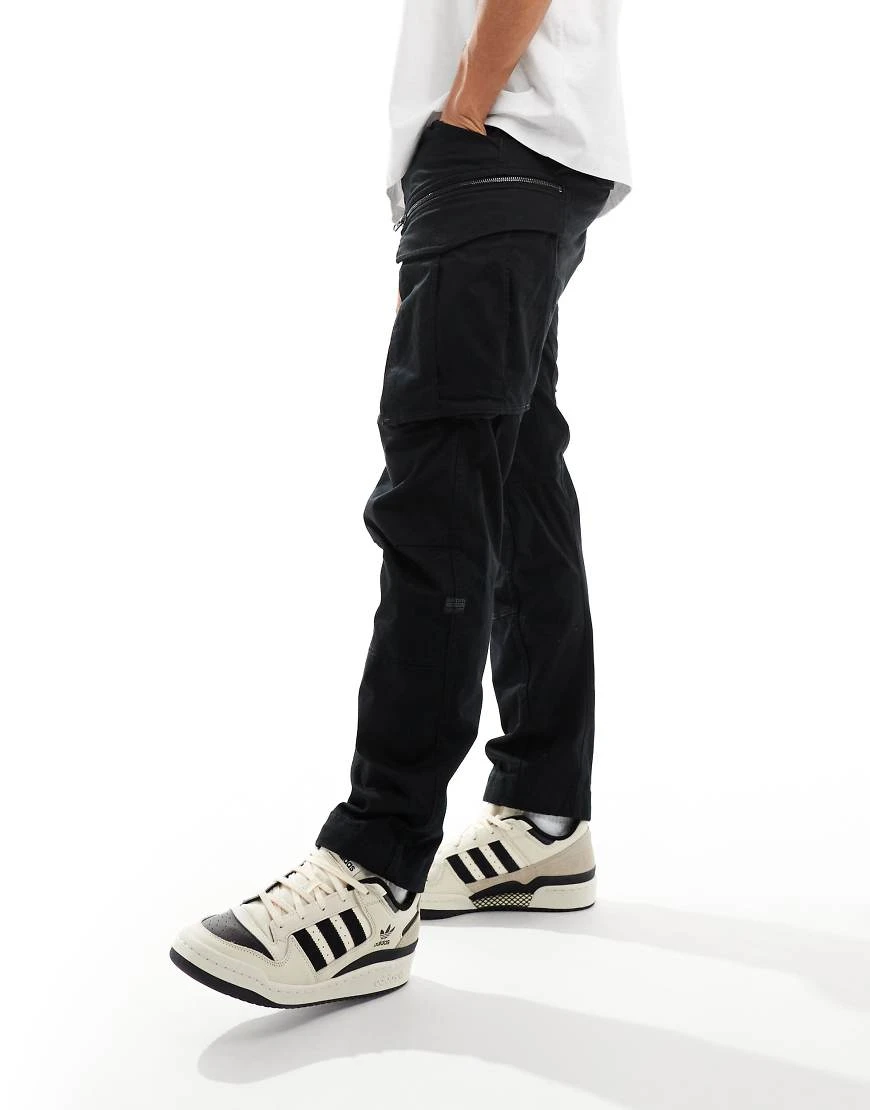 G-Star - Rovic - Pantalon cargo coupe classique fuselée avec détails en relief - Noir