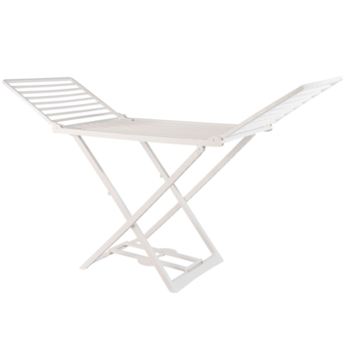 Étendoir à linge pliable papillon plastique blanc