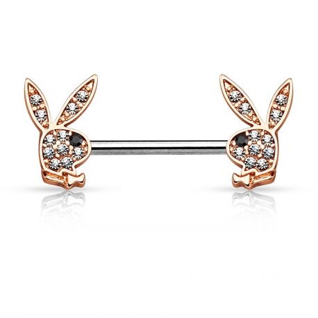 Piercing t&eacute;ton Playboy crystal