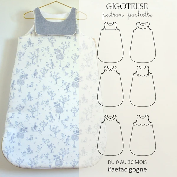 Patron gigoteuse Cigogne 0-36M