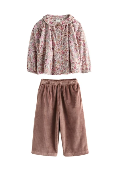 SET - Pantalon classique - purple ditsy floral