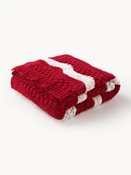 Plaid de Noël tricoté Anja | Westwing