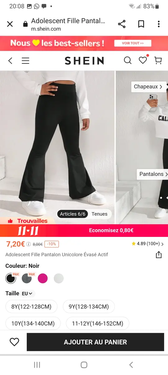 Pantalon pattes d'elephant noir