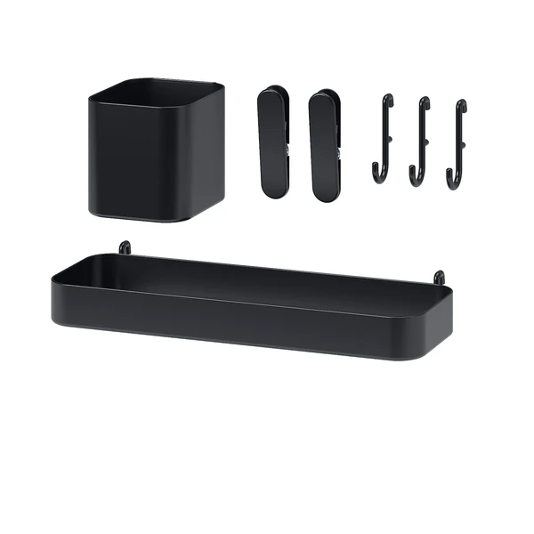 SKÅDIS Accessoire panneau perforé, 7pièces - noir