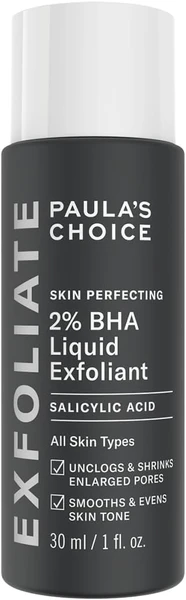 Paula's Choice SKIN PERFECTING 2% BHA Lotion Exfoliant - Peeling Visage Élimine les Points Noirs, Pores Dilatés & Imperfections - avec Acide Salicylique - Peaux Mixtes, Grasses & d'Acné - 30 ml
