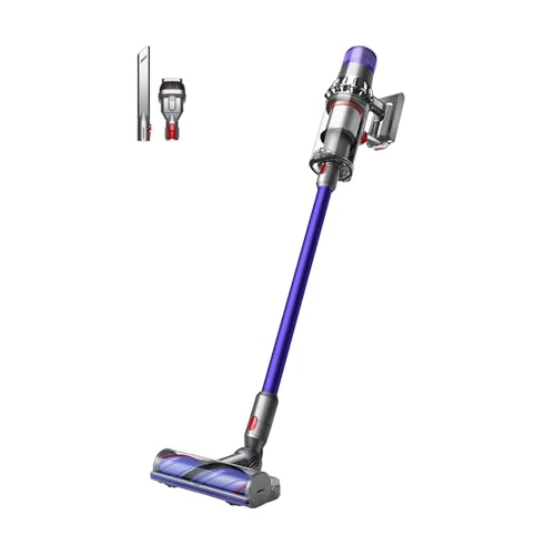 Dyson V11 Advanced™ Aspirateur sans Fil– 200 AW, autonomie de 60 Minutes, Brosse Motorbar Anti-enchevêtrement, 3 Modes, écran LCD, Brosse Multifonction, Station de Recharge Murale, Nickel/Violet