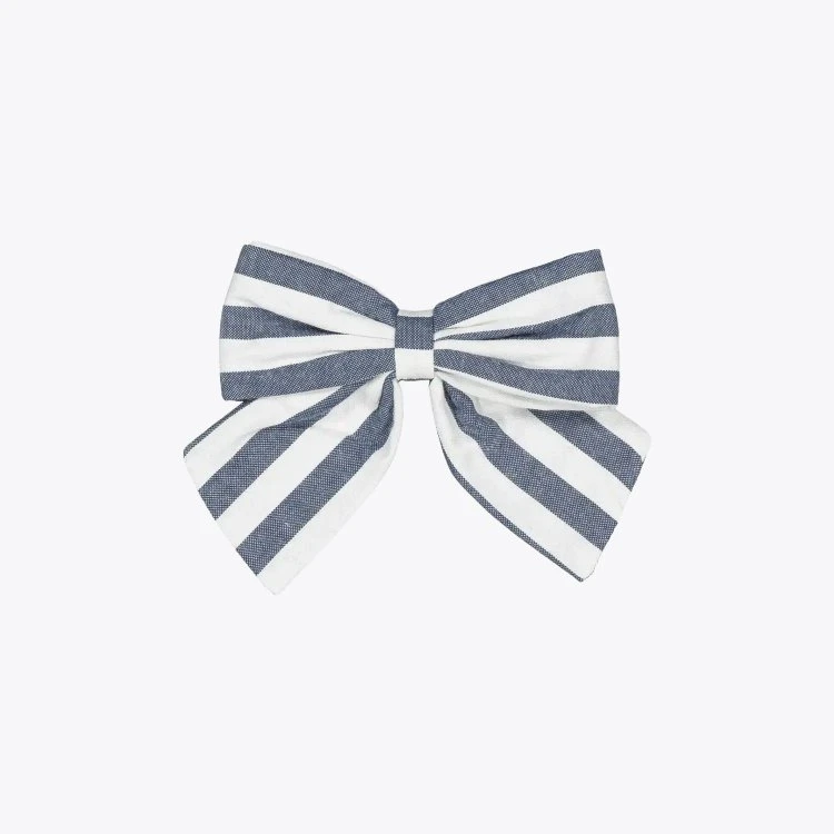 Barrette Halles - Rayé Bleu Foncé - TU