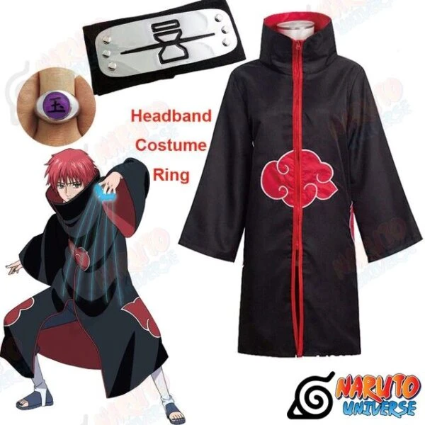 Akatsuki Sasori Costume Cosplay Cloak - Naruto Universe Official