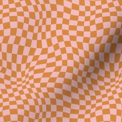 Wavy Checkerboard Twist Checks Fabric | Spoonflower