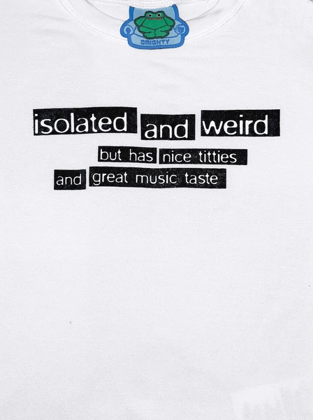 SWEET LORD O'MIGHTY! ISOLATED AND WEIRD BABY TEE IN WHITE