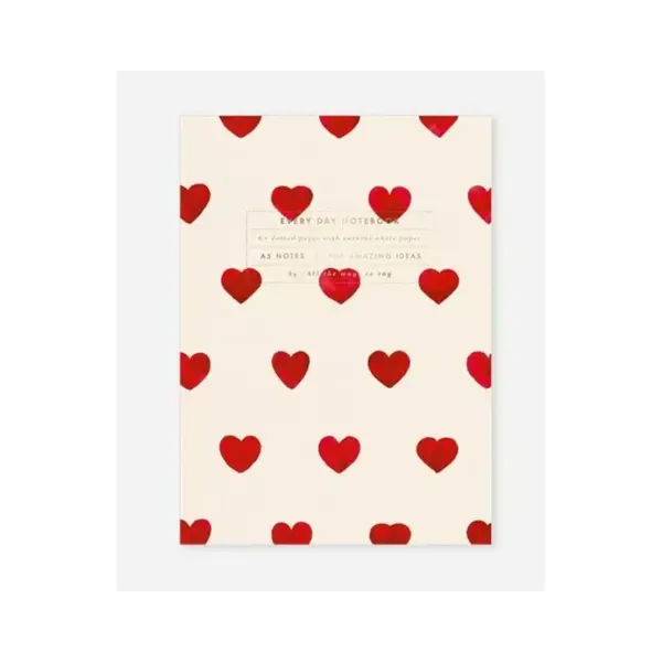 Carnet de notes A5 - Hearts - Rose Avril