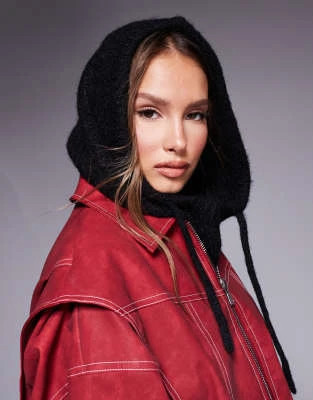 Object - Cagoule en maille - Noir