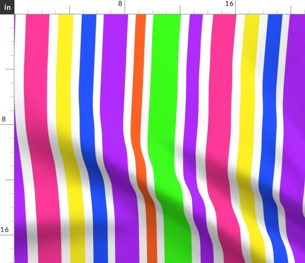 Neon Stripes Purple Hot Pink Yellow Fabric | Spoonflower
