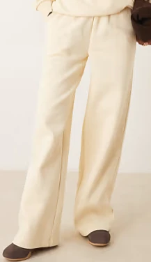 ASOS DESIGN - Pantalon de jogging ample à envers brossé - Babeurre