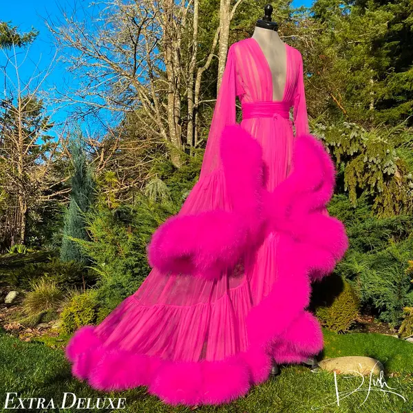 Shocking Pink "Cassandra" Dressing Gown
