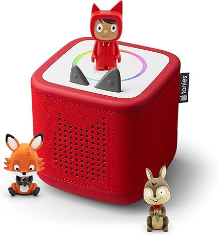 tonies Coffret en Avant La Musique Rouge avec 6 Figurines Histoire et 1 Figurine Créatif, boîte à Histoires et Musiques pour Enfant 3 à 7 Ans, conteur d'histoires Robuste & Facile à
