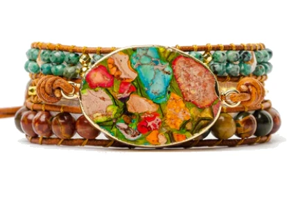 Bracelet Enveloppant de la Déesse des Merveilles - Clef Dorée