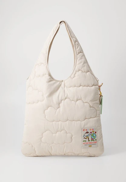 LOOP QUILTED CLOUD FLAT TOTE - Cabas - off-white