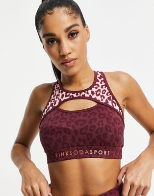 Pink Soda - Regina - Soutien-gorge imprimé léopard - Bordeaux | ASOS