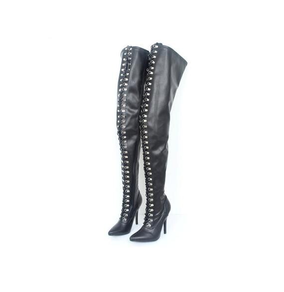 Fetish Latex Wang | Sexy BDSM Bondage Domination Queen Imprisonment high heel leg boots | Patent leather boots | Matte & Glossy leg boots