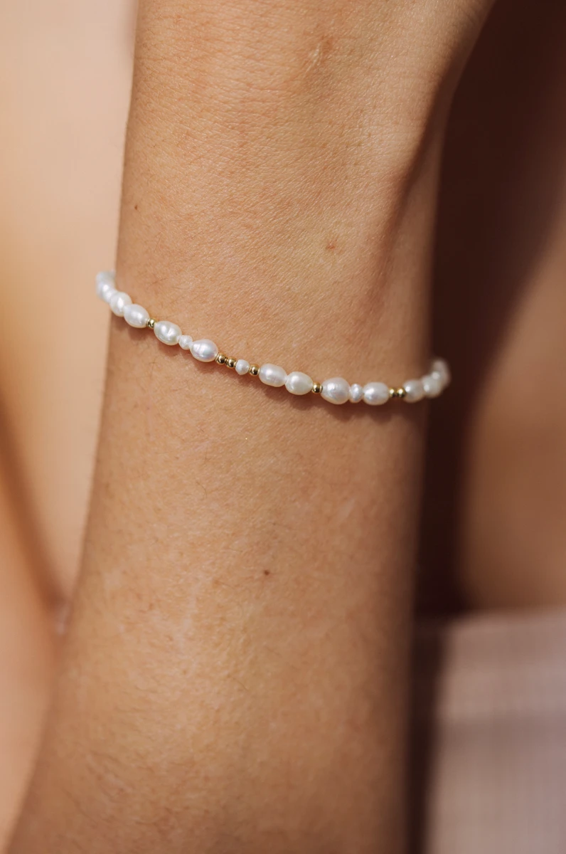Grain of rice bracelet - Cultured pearls