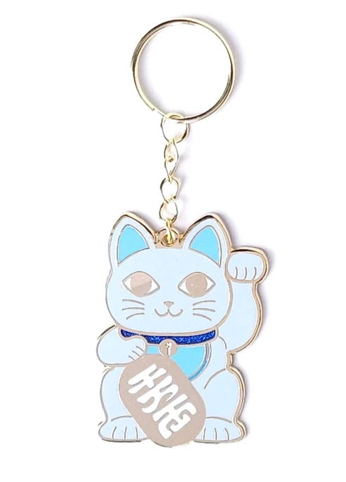 Porte-clés Maneki Neko - Chat Porte-bonheur Bleu