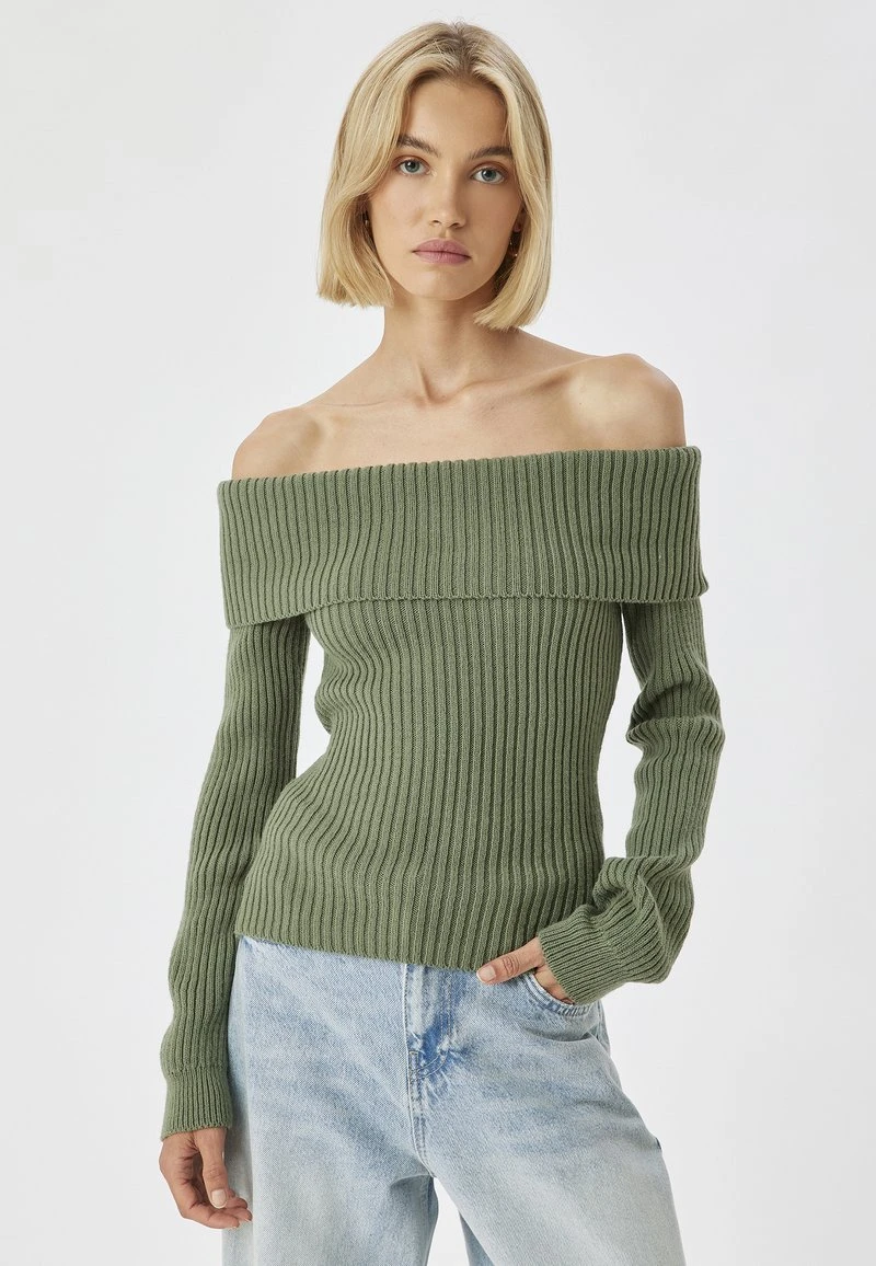 OFF SHOULDER - Pullover - green