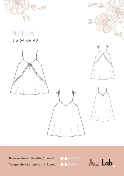 Top/robe Neela - Patron Couture PDF