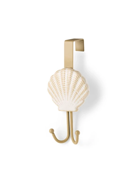 Crochet à suspendre sur la porte | Métal/grès. 4 x 19 cm. | Camel