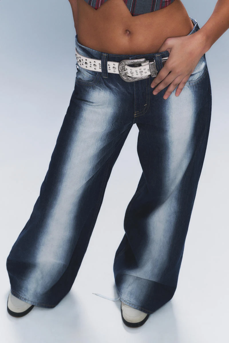 poser regular waist loose wide jeans - Blue Spray | Cheap Monday EU