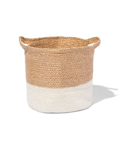 panier en jute blanc