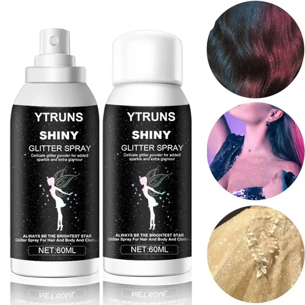 Spray à paillettes pour cheveux et corps argenté, miroitant longue durée pour Rh, fêtes et événements, 60ml - AliExpress 66