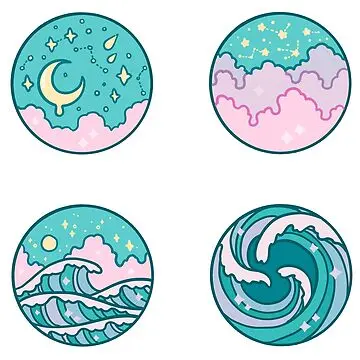 cercles de vagues | Sticker