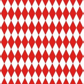 Harlequin Diamond Circus Red Fabric | Spoonflower