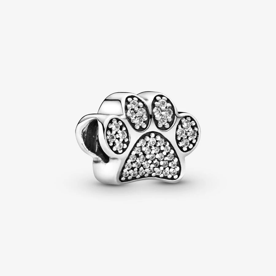 Charm empreinte de patte scintillante