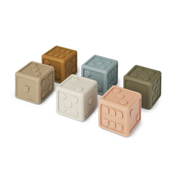 Petits cubes en caoutchouc | Kaki mix - Liewood