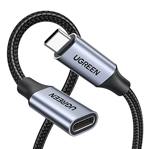 UGREEN Rallonge USB C Gen 2 Supporte Thunderbolt 3 Charge Rapide 100W Câble Extension pour Vidéo 4K 60Hz Data 10Gbps Compatible avec iPhone 17 Pro Max Air 16 MacBook Galaxy S25 S24 (1M)