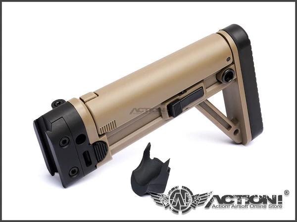 TASK FORCE - MBT Style Folding Stock For M1913 /MCX Plug (AIRSOFT 20mm) Rail /FDE