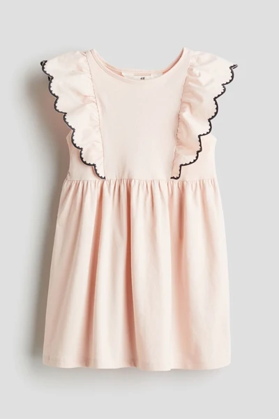 Robe volantée en jersey