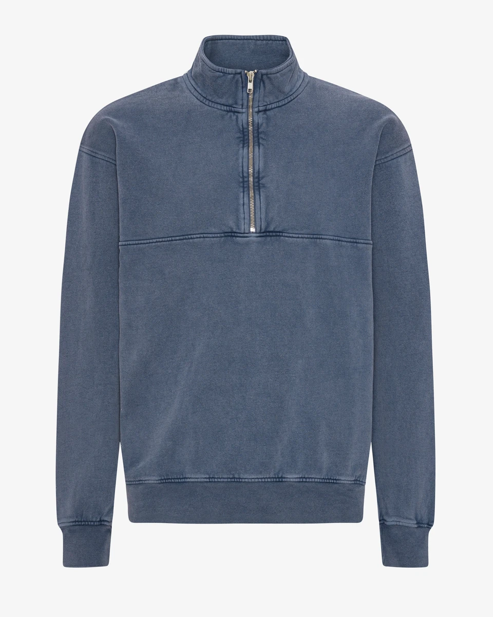 Organic Quarter Zip - Neptune Blue