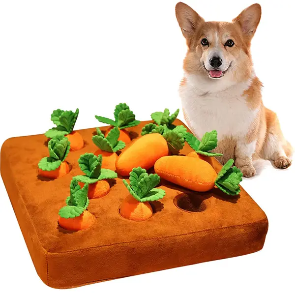 9.49€ 50% de réduction|Jouet en Peluche pour Enrichir les Carottes, Cache Carottes pour Chien, Puzzle 12, Ferme, Cherche à Renifler, Chiot, Patch et Chien | AliExpress